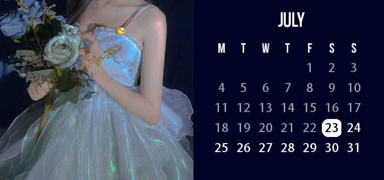 iridiscent calendar