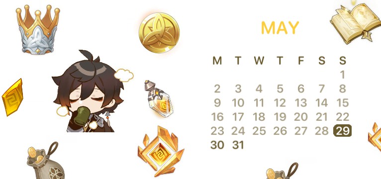 zhongli calendar
