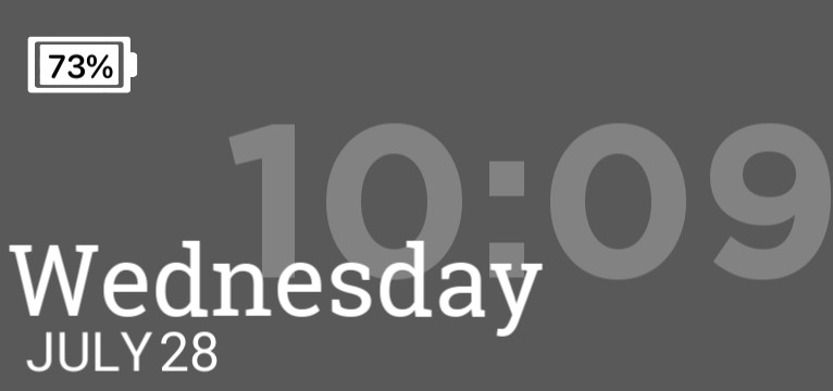 date + time + battery