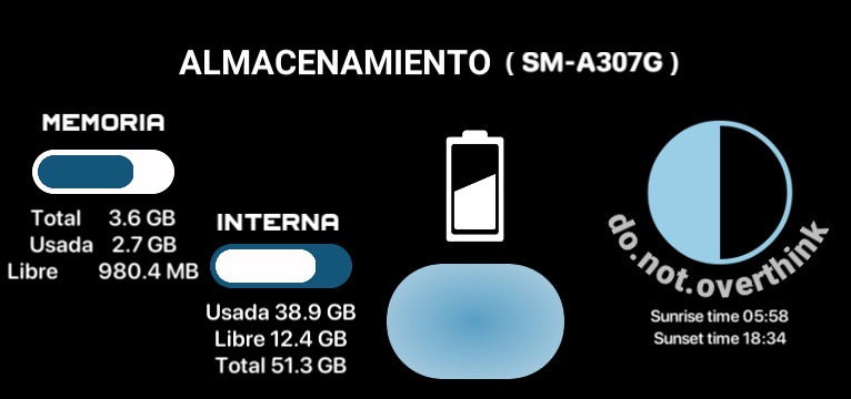 Task bar blue aesthetic sunrise and moon
