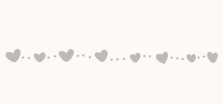 Black hearts in a line 