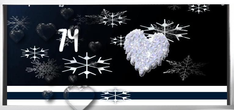 Herzschlag Winter White Blue  