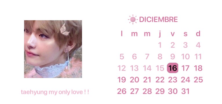 taehyung calendar