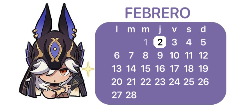 Calendario cyno 
