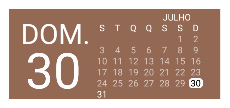 calendario marrom