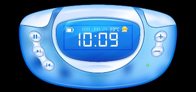 Frutiger Aero MP3 Player Clock