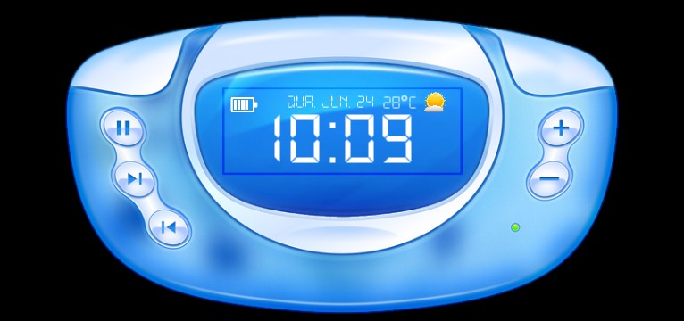 Frutiger Aero MP3 Player Clock