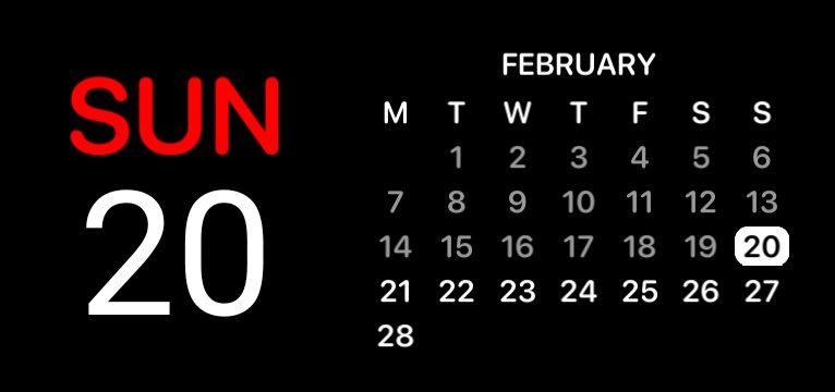 Black Red Date Calendar Copy