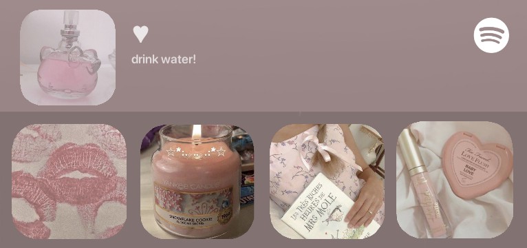 couqutte aesthetic pink spotify widget 