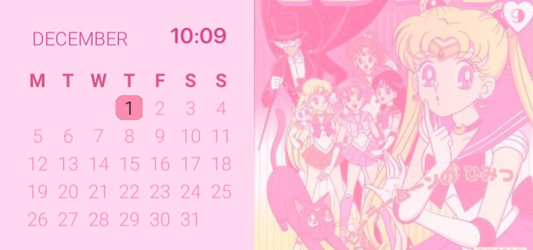 pink sailor moon calendar
