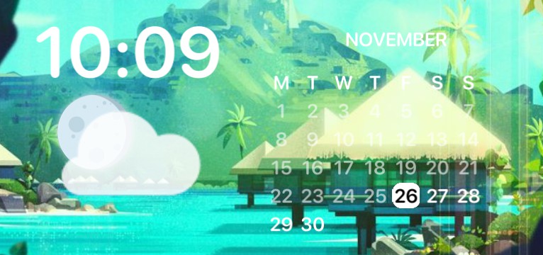 Tropical time widget