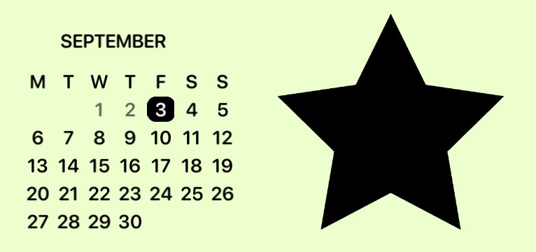 Light green calender