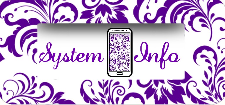 System Info lila Muster 