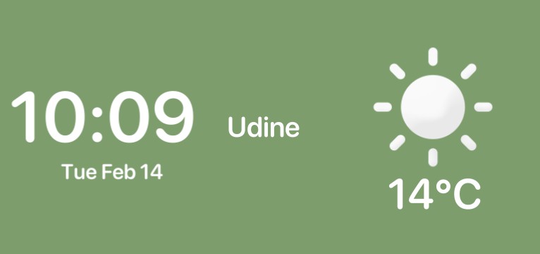 green time/weather widget