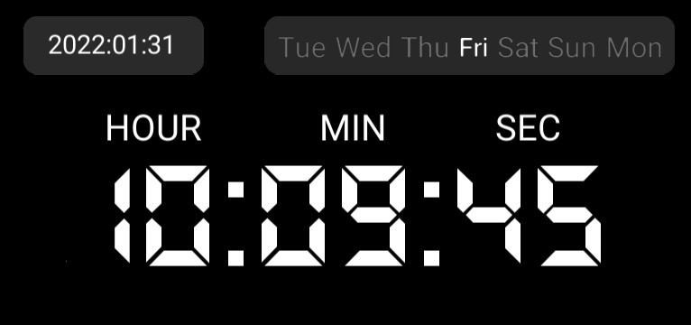 iphone digital date widget