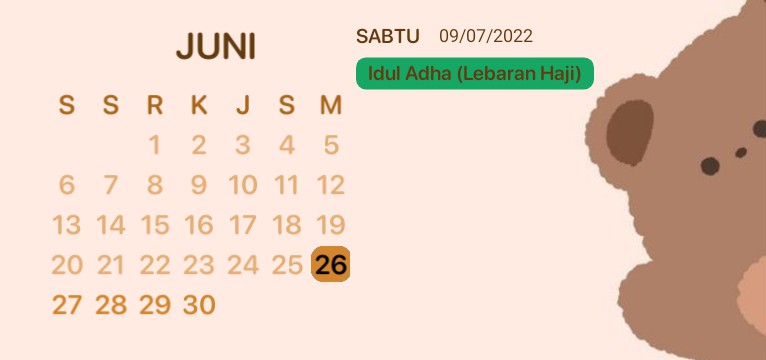 bear calendar 