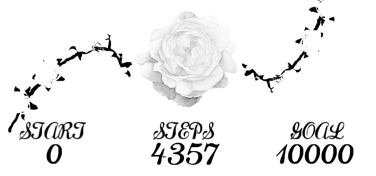 Step Black White Rose 