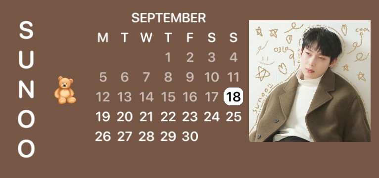 calendar sunoo