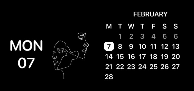 black theme calendar