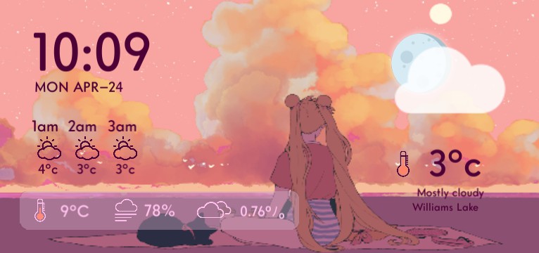 Sailor Moon Clock and Weather