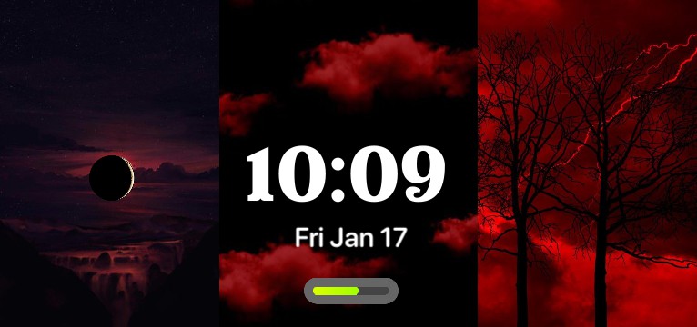 Time and Date Black nd Red 
