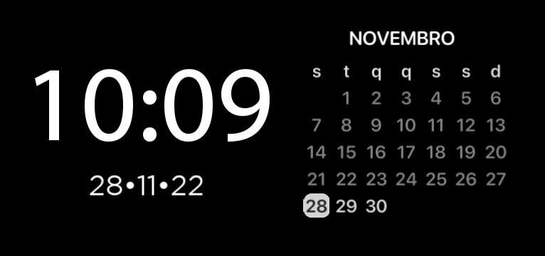 Simple clock with calendar