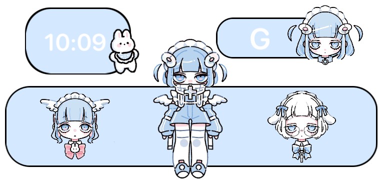 Cute blue widget