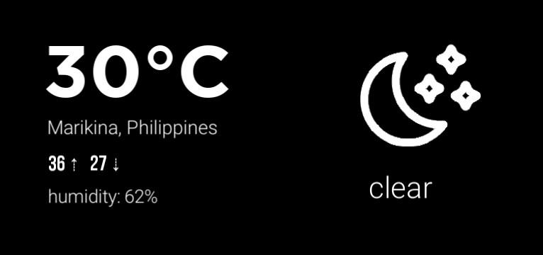 transparent simple weather widget