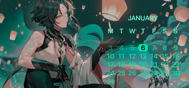 Xiao genshin/ calendar