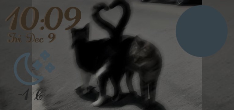 black cat time widget