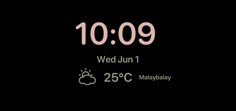 Clock, weather