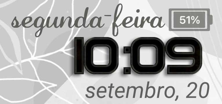 Clock Calendar Grey