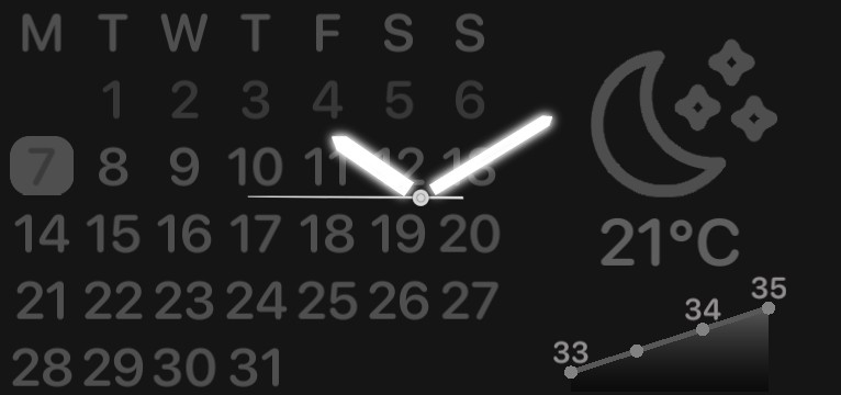 Weather clock with calender