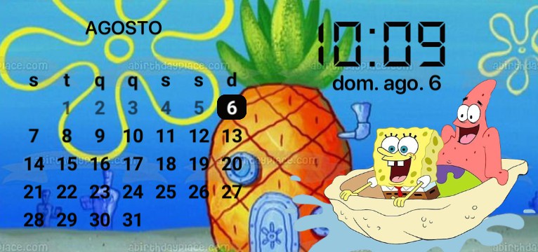 calendrio bob esponja 