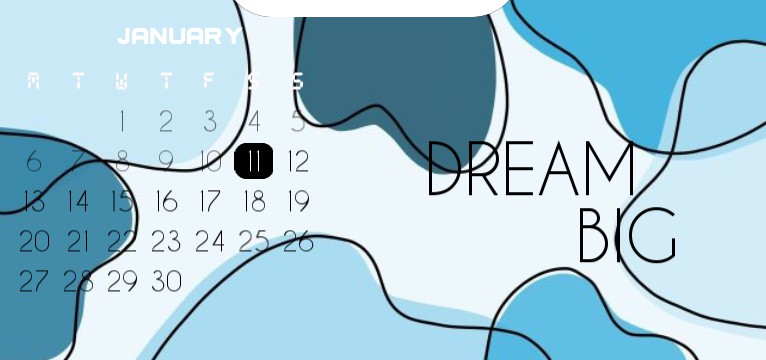 blue date and time