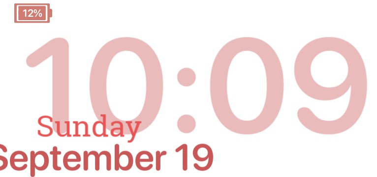 Red - Date and Time widget