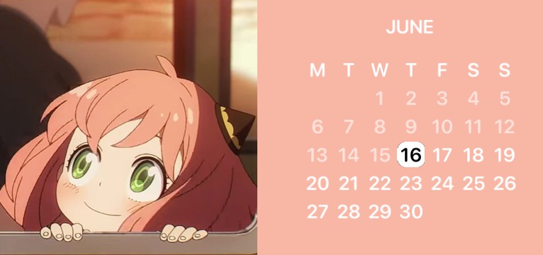 Anya Forger Calendar Widget