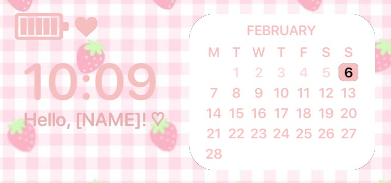 pink time clock calender idk