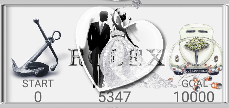  R...x  Step Counter Hochzeitstag 