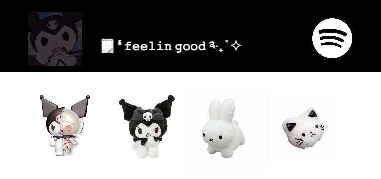 kuromi black aesthethic spotify