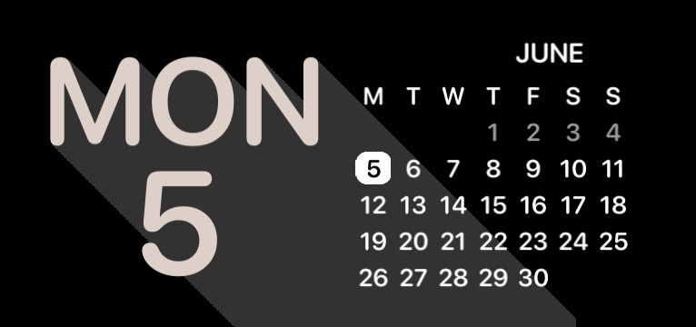 Calendar IOS design black Copy