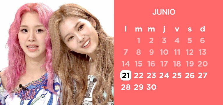 twice calendar chaeyoung and sana