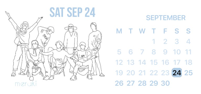 BTS in the soop calender 