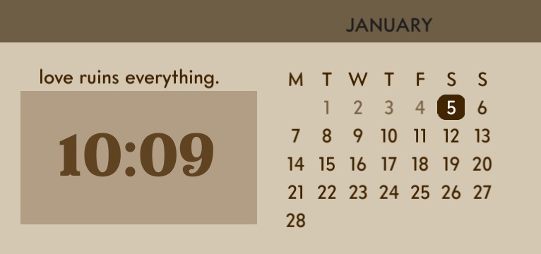 beige calendar