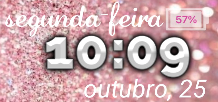 Clock Calendar Pink Glitter