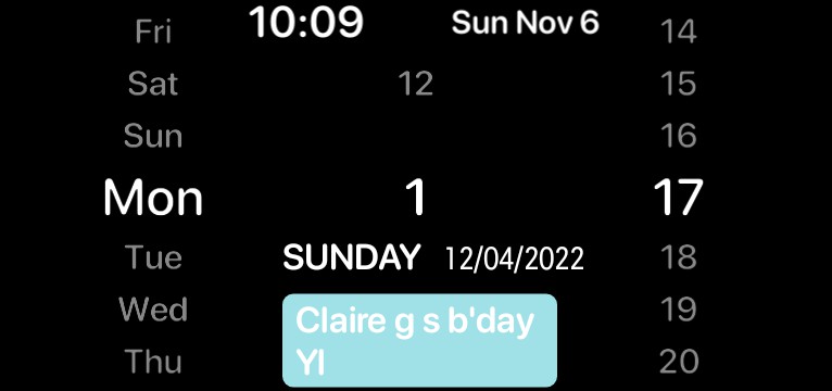 calander wiget