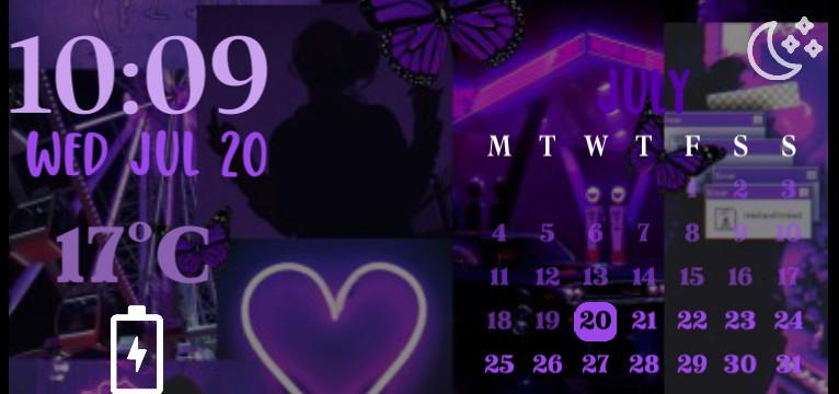 dark purple aesthetic with fonts