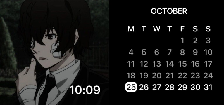 Black anime widget