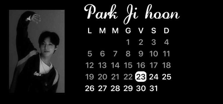 Park Ji Hoons Calendar3 