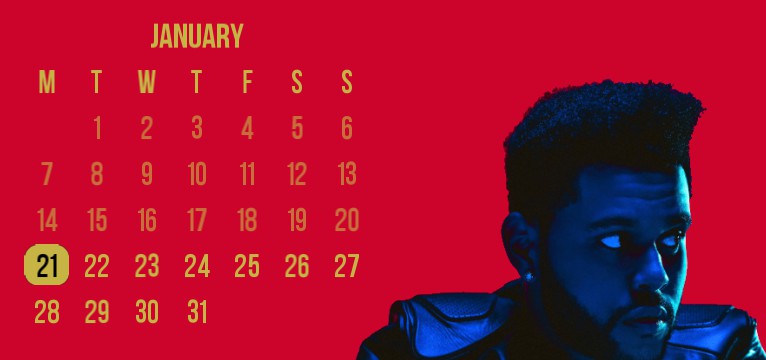The Weeknd Calender 